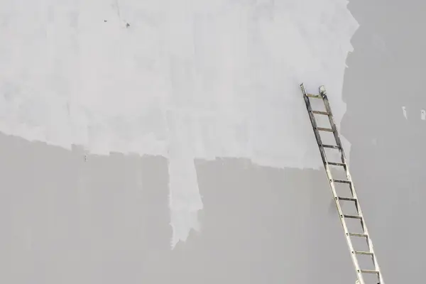 Exterior painting in Lubbock: ladder against a freshly primed wall